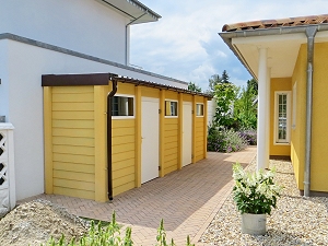 Gartenhäuser aus SteinFertigteilen